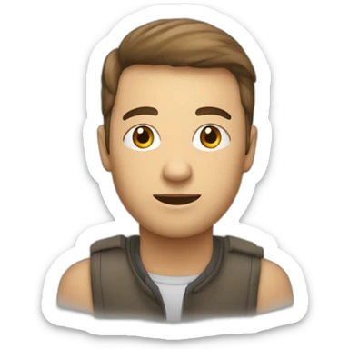 Une personne qui regarde en l’aire sticker