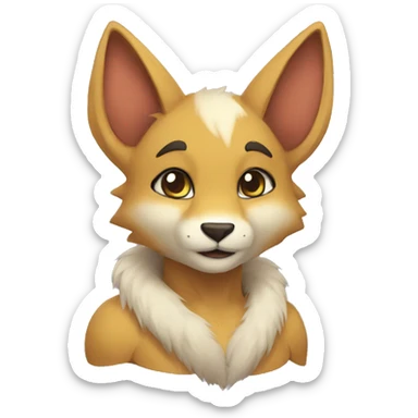 Anthro fursona Fakemon sticker