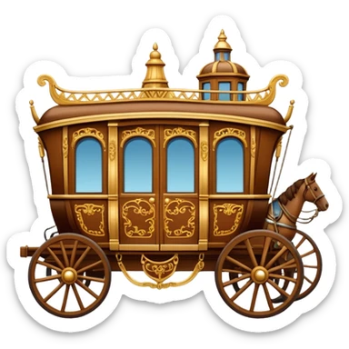 huge-horse-drawn-fancy-french-stagecoach-caravan sticker