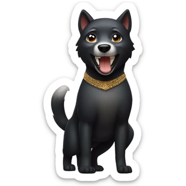 Black Siba Inu dance sticker
