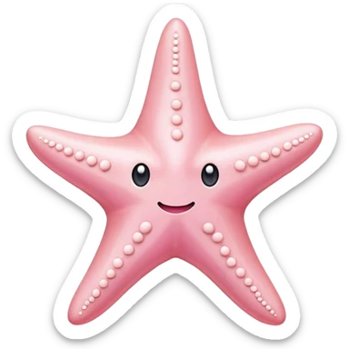 pastel pink starfish sticker