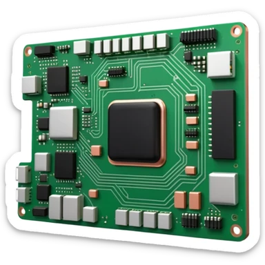 motherboard 3D oblique view sticker