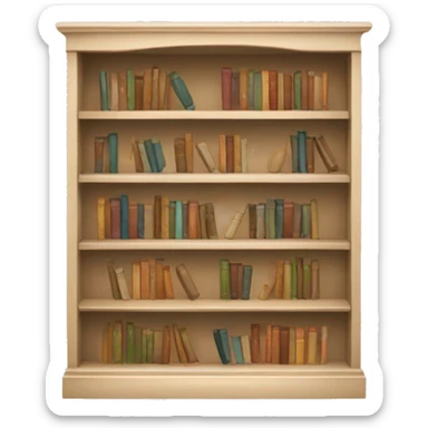 beige bookshelf sticker