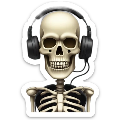 Military Skeleton mask with a long black mask underneath it and headset with a microphone sticker