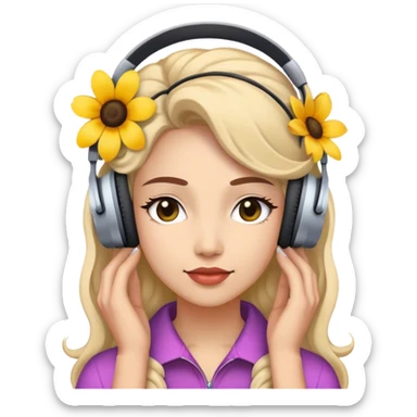 🌺🎧 sticker