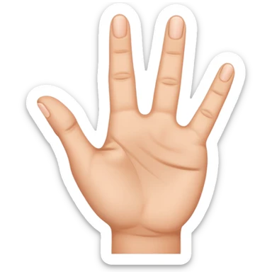 3 fingers emote one hand sticker