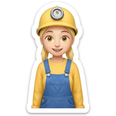 Girl minion sticker