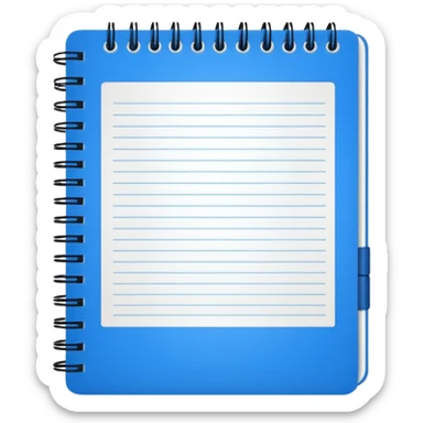 Blue notebook sticker