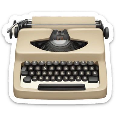 Beige Typewriter sticker