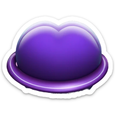 heart shape purple saturn planet sticker