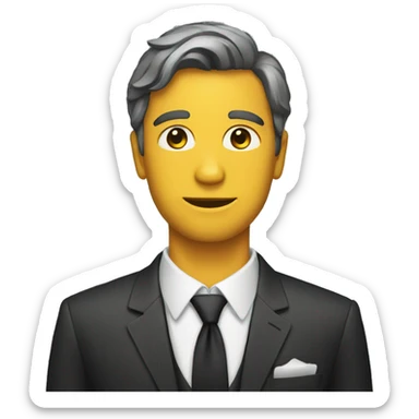 Gentlemen with a suit and tie sticker