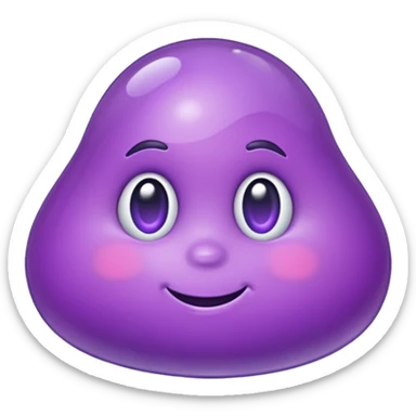 Purple gumdrop sticker