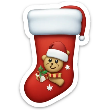 christmas stocking sticker