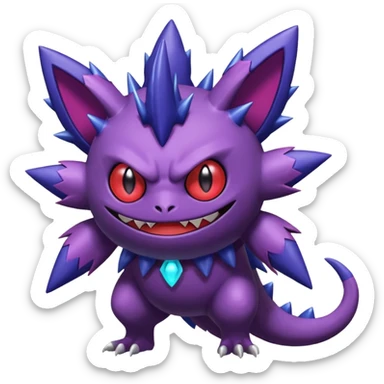 Venonat-Gengar-Genesect-Sableye-Noibat-fusion, full body sticker