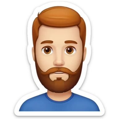 the man with a beard only on his chin sticker