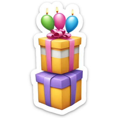 Birthday presents sticker