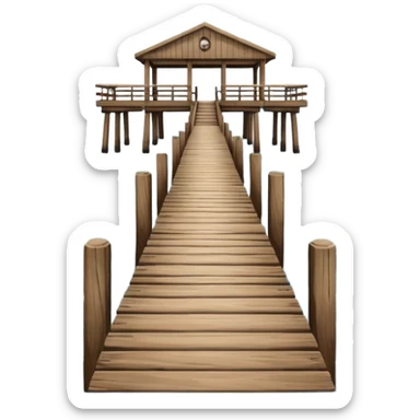 seaside pier sticker