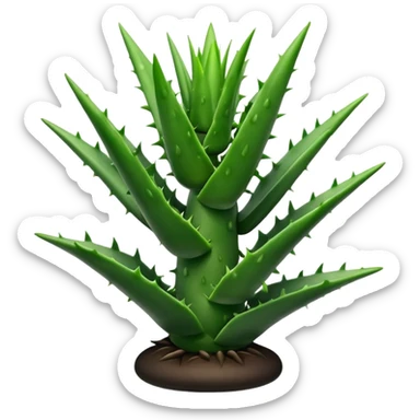 make an aloe vera and make it in black and white sticker