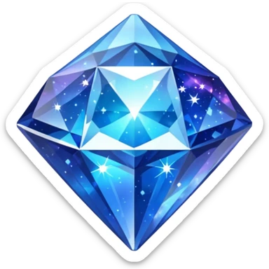 Galaxy within a diamond sticker