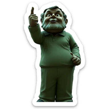 grumpy old man gesture sticker