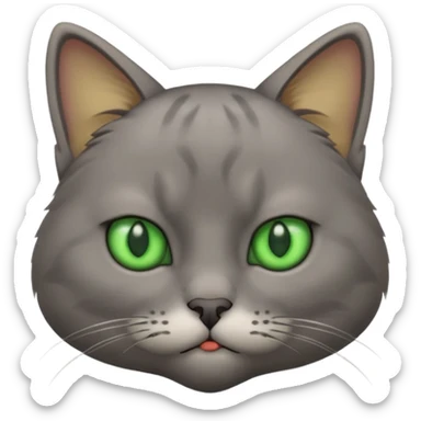 Cat looking annoyed sticker