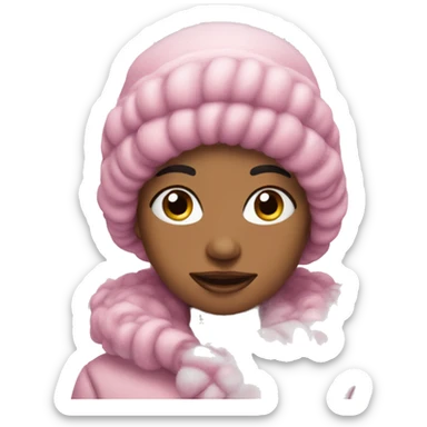 pink winter wonderland  sticker