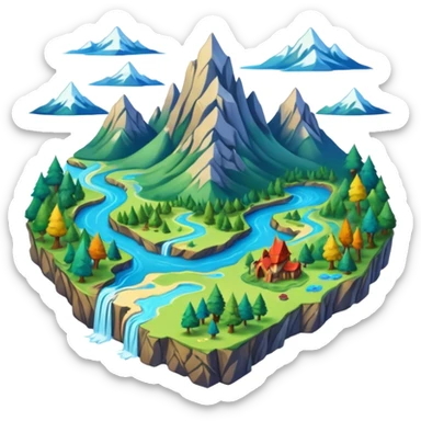 fantasy map sticker