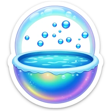 Bubble pool sticker