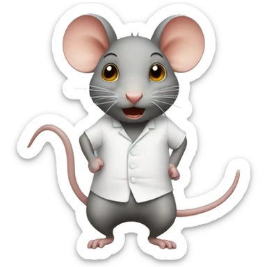 rats racing in stomach nervous person sticker