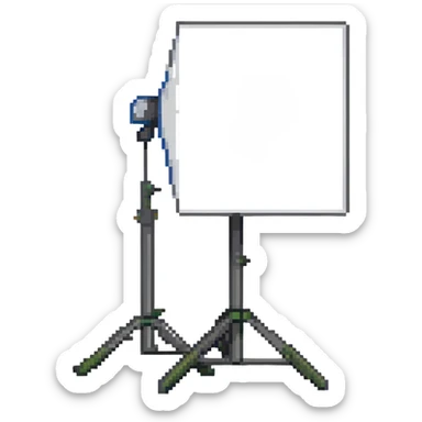 softbox, pixel art style, small and simple sticker
