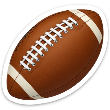 american football oval laces sticker