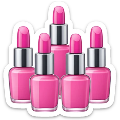Create an icon using things you would find in a nail salon; use pink tones. sticker
