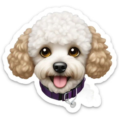 Skiing toy poodle sticker