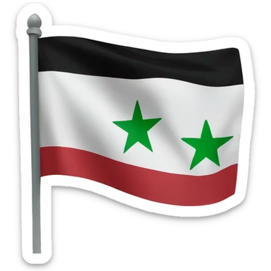 syria free army flag sticker