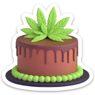 Los Angeles Kush cake sticker