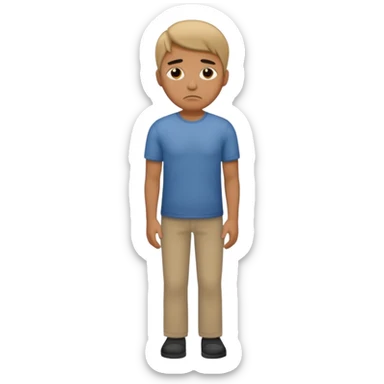 The sad man full body ultra realistic sticker