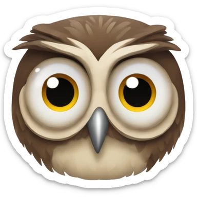 Funny owl sticker