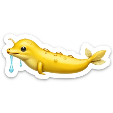 Banana slug that’s sassy with lip filler  sticker