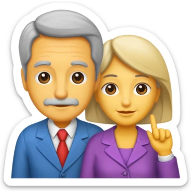 pareja mayor de edad sticker
