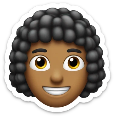 emoji de peli negra blanca linda con cachos de venado en la cabeza  sticker