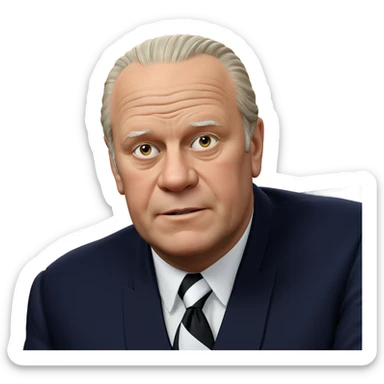 old man in formal attire sticker