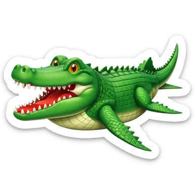 Avión con cara de cocorilo sticker