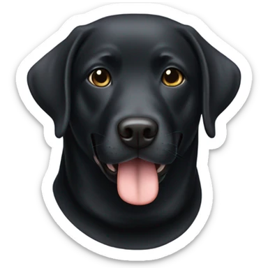 black lab black muffler sticker
