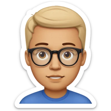 big spects with guy sticker