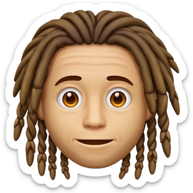 Laughing emoji with ken Carson dreads sticker