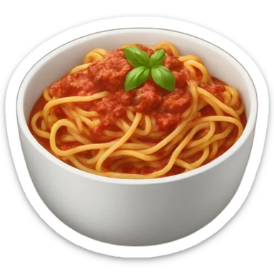 Bowl of meat sauce spaghetti sticker