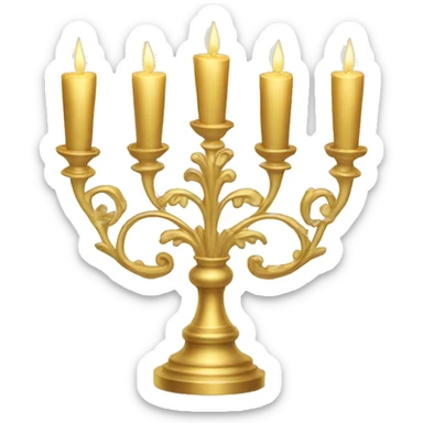 Fancy gold candelabra sticker
