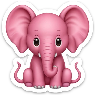 Strawberry elephant sticker