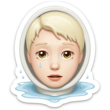 Head in toilet  sticker