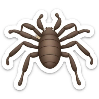 This emoji consists of a small, brownish worm-like insect with six legs and a segmented body, often found in wood. It symbolizes a wood-boring pest. sticker